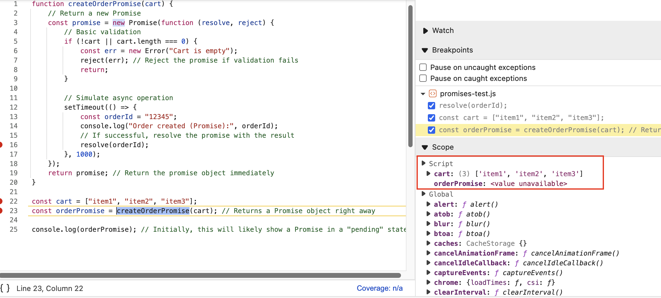 Promise Initialization
